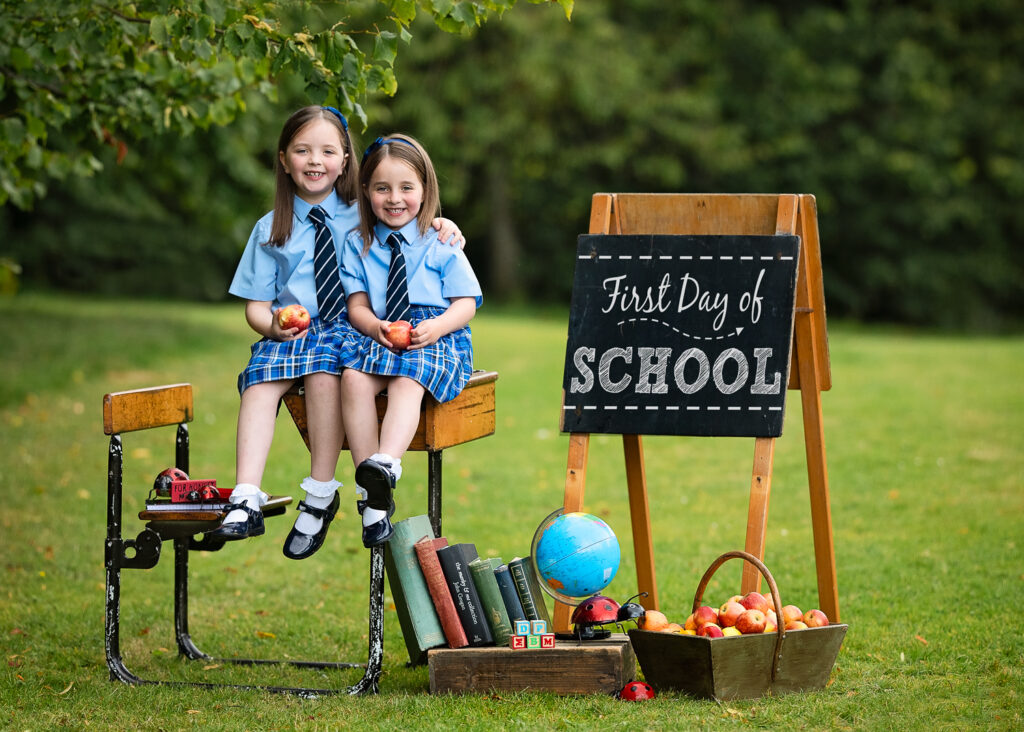 first day of school mini photoshoot