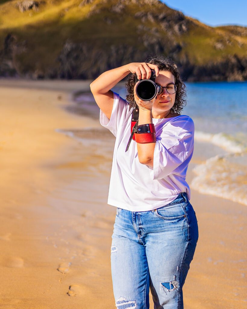 Professional Newborn Photographer Glasgow Ola Molik during an outdoor photoshoot